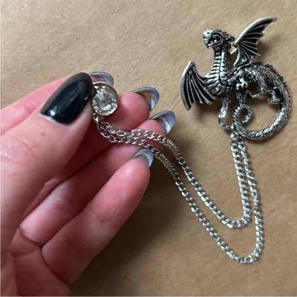 The Fourth Wing Dragon Lapel Pin - Picture 2 of 4